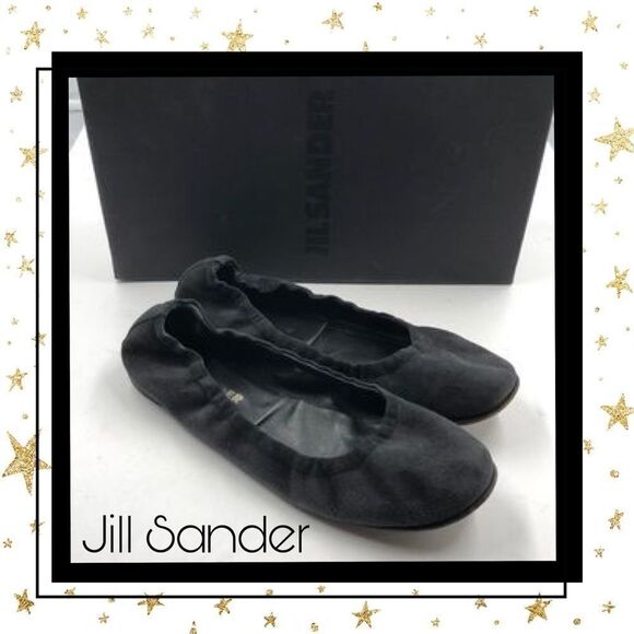 Jil Sander Dark Gray Suede Leather Flats EUR 36 - Picture 1 of 7